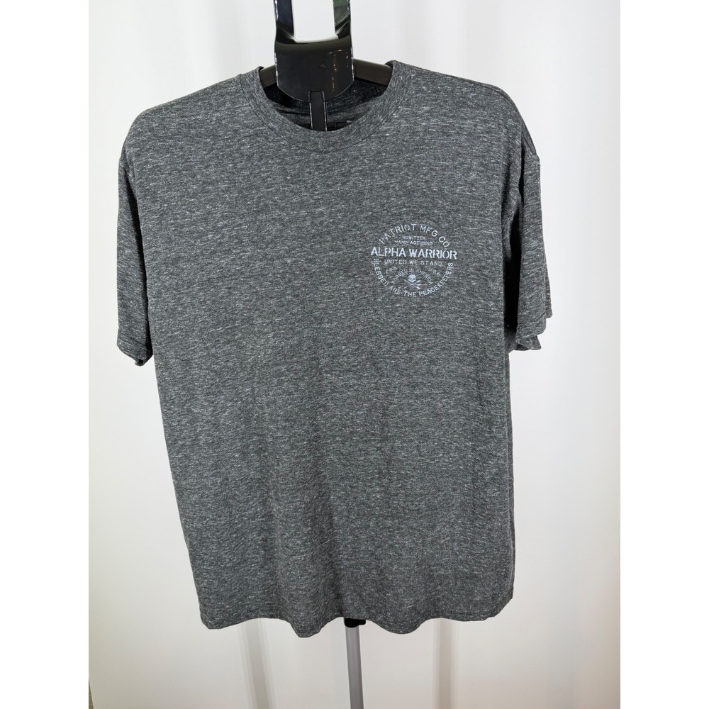 Howitzer Alpha‎ Warrior Patriot Mfg Co T-Shirt Gray Heather Mens XL Graphic Tee